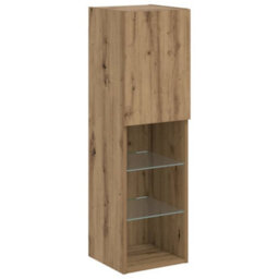 Walplus Tv Cabinet With Led Lights Artisian Oak 30.5X30X102 Cm - thumbnail 3