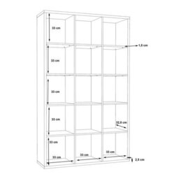 Furniture To Go Mauro 3X5 Storage Unit In Matt Black - thumbnail 9