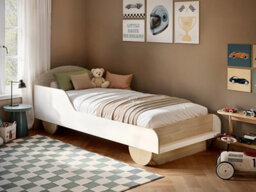 Flair Oliver Car Wooden Bed White & Oak