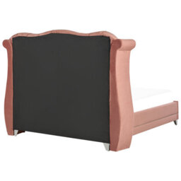 Beliani Bed Velvet Ayette 160 X 200 Cm (Eu King Size) Pink - thumbnail 6