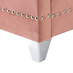 Beliani Bed Velvet Ayette 160 X 200 Cm (Eu King Size) Pink - thumbnail 9