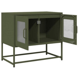 Berkfield Tv Cabinet Olive Green 68X39X60.5 Cm Cold-Rolled Steel - thumbnail 5