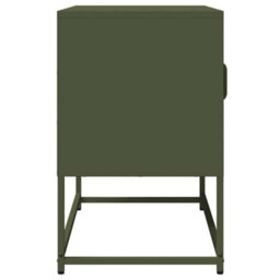 Berkfield Tv Cabinet Olive Green 68X39X60.5 Cm Cold-Rolled Steel - thumbnail 7
