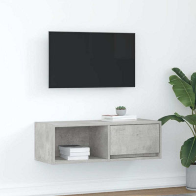 Berkfield Tv Cabinet Concrete Grey 80X31X25.5 Cm Engineered Wood - image 1
