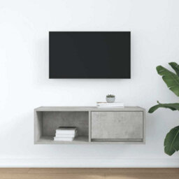 Berkfield Tv Cabinet Concrete Grey 80X31X25.5 Cm Engineered Wood - thumbnail 3