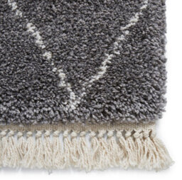 Grey Shaggy Kilim Moroccan Chequered Modern Rug For Living Room Bedroom And Dining Room-160Cm X 230Cm - thumbnail 4
