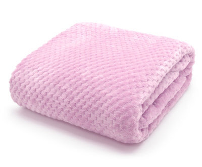 Homes & Linen Waffle Luxury Flannel Fleece Throw Blanket Sofa Couch Waffle Teddy Soft All Seasons Bed Throw Blanket 150X200Cm