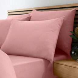 Catherine Lansfield So Soft Non-Iron Single Fitted Sheet Coral - thumbnail 1
