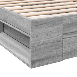 Walplus Modern Engineered Wood Bed Frame With Storage Drawers And Plywood Slatted Base - thumbnail 8