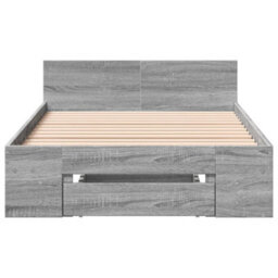 Walplus Modern Engineered Wood Bed Frame With Storage Drawers And Plywood Slatted Base - thumbnail 4