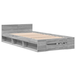 Walplus Modern Engineered Wood Bed Frame With Storage Drawers And Plywood Slatted Base - thumbnail 3