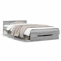 Walplus Modern Engineered Wood Bed Frame With Storage Drawers And Plywood Slatted Base - thumbnail 2