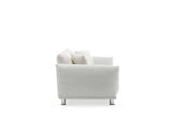 Teddy Boucle Fabric White 2 Seater Sofa - thumbnail 5