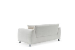 Teddy Boucle Fabric White 2 Seater Sofa - thumbnail 7