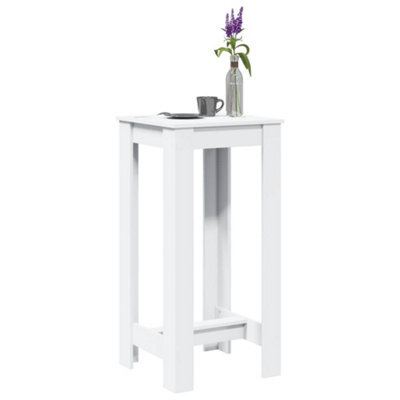 Berkfield Bar Table White 51X50X103.5 Cm Engineered Wood - image 1