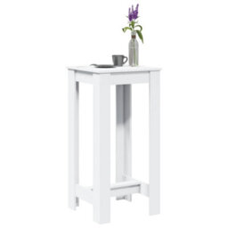 Berkfield Bar Table White 51X50X103.5 Cm Engineered Wood - thumbnail 1