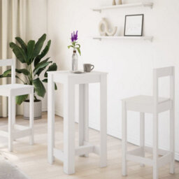 Berkfield Bar Table White 51X50X103.5 Cm Engineered Wood - thumbnail 3