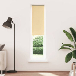 Berkfield Durable Roller Blind Blackout Beige 45X210 Cm Fabric Width 40.7 Cm Polyester - thumbnail 1