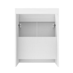 AVER-GROWTH Freestanding Bathroom Vanity Unit Gloss White Flat Pack Bathroom Cabinets Only 600(W)X390X(D)X800(H)mm With 2 Doors - thumbnail 5