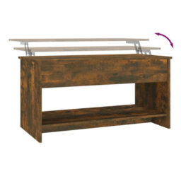 Berkfield Coffee Table Smoked Oak 102X50X52.5 Cm Engineered Wood - thumbnail 8