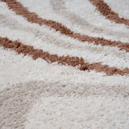 The Rugs Moodi Shaggy Light Beige/terra Sunhaze Rug Runner Striped Thick High Pile For Living Rooms, Bedrooms, Hallways, Kitchens - thumbnail 3