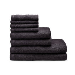 Catherine Lansfield Quick Dry Cotton 30X30 Cm, 50X85 Cm, 270X120 Cm 8 Piece Towel Set Black - thumbnail 3
