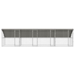Vidaxl Dog Kennel 4 Pcs Silver 8 X 2 X 2 M Galvanised Steel - thumbnail 4