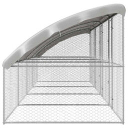 Vidaxl Dog Kennel 4 Pcs Silver 8 X 2 X 2 M Galvanised Steel - thumbnail 5