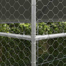 Vidaxl Dog Kennel 4 Pcs Silver 8 X 2 X 2 M Galvanised Steel - thumbnail 3