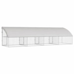 Vidaxl Dog Kennel 4 Pcs Silver 8 X 2 X 2 M Galvanised Steel - thumbnail 6