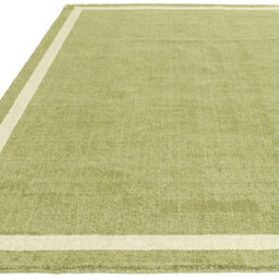 Green Plain Handmade Bordered 7mm Pile Stain-Resistant Rug For Bedroom, & Dining Room, Plain Wool Rug-160Cm X 230Cm - thumbnail 3