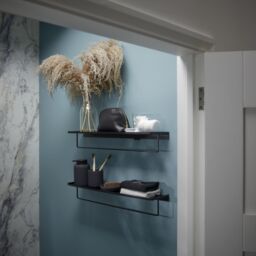 GoodHome Elland Matt Black Wall-Mounted Bathroom Shelf (D)12Cm (H)9Cm (L)60Cm - thumbnail 4