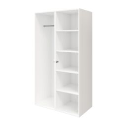 GoodHome Atomia Freestanding Matt White Particle Board Double Wardrobe (H)1875mm (W)1000mm (D)580mm - thumbnail 3