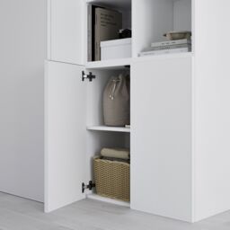 GoodHome Atomia Freestanding Matt White Particle Board Double Wardrobe (H)1875mm (W)1000mm (D)580mm - thumbnail 5
