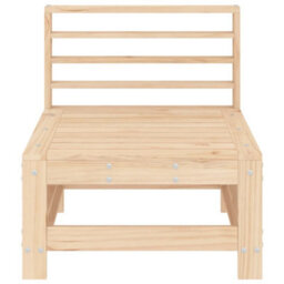 Walplus Outdoor Garden Middle Sofa For Patio Balcony Poolside Furnitures 2 Pcs Solid Wood Pine - Cushion Not Included - thumbnail 3