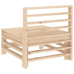 Walplus Outdoor Garden Middle Sofa For Patio Balcony Poolside Furnitures 2 Pcs Solid Wood Pine - Cushion Not Included - thumbnail 5