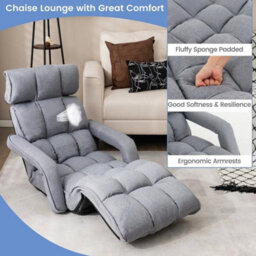 Adjustable Floor Lazy Chair With Armrest Single - thumbnail 4