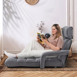 Adjustable Floor Lazy Chair With Armrest Single - thumbnail 5