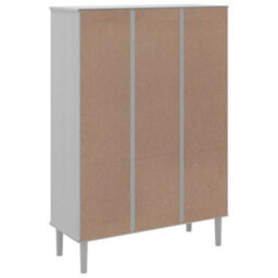 Berkfield Bookcase Senja Rattan Look White 90X35X130 Cm Solid Wood Pine - thumbnail 8