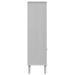Berkfield Bookcase Senja Rattan Look White 90X35X130 Cm Solid Wood Pine - thumbnail 7