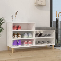 Berkfield Shoe Cabinet White 102X36X60 Cm Engineered Wood - thumbnail 1