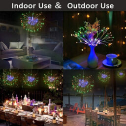 Taylor & Brown 240 Led Fire-Work String Lights, Battery Operated Starburst Lights With Remote, Indoor/outdoor Decor, Multi - thumbnail 4