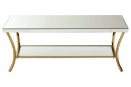 Orsina Functional Silver Coffee Table, Stylish Display Coffee Table, Durable And Elegant Decorative Coffee Table