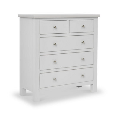 Cornish Dove Grey 2 Over 3 Chest Of Drawers Fully Assembled - By Roseland Furniture - image 1