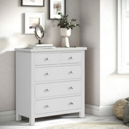 Cornish Dove Grey 2 Over 3 Chest Of Drawers Fully Assembled - By Roseland Furniture - thumbnail 3