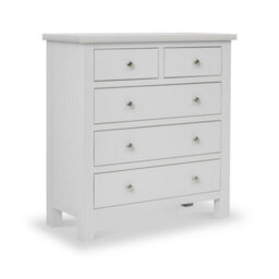 Cornish Dove Grey 2 Over 3 Chest Of Drawers Fully Assembled - By Roseland Furniture - thumbnail 1