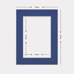 Ak Frames 8X6 Blue Picture Mounts To Fit 6X4 Aperture Size - Mount Board Only (No Frame Included) - thumbnail 3