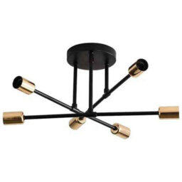 Sputnik Chandelier Pendant Light Ceiling Fixture Led Compatible Vintage Style, 1 Pack - thumbnail 8
