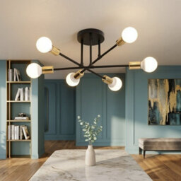 Sputnik Chandelier Pendant Light Ceiling Fixture Led Compatible Vintage Style, 1 Pack