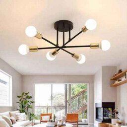 Sputnik Chandelier Pendant Light Ceiling Fixture Led Compatible Vintage Style, 1 Pack - thumbnail 6